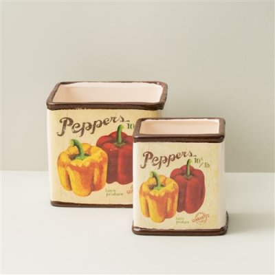 Maceta ceramica cuad grande