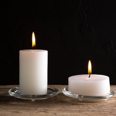 Porta vela vidrio M Set x12