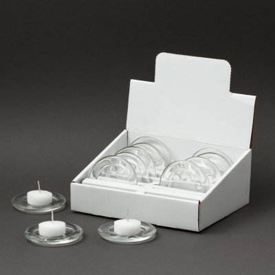 Porta vela vidrio S Set x12