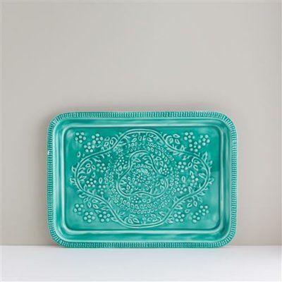 Bandeja turquesa 37x27cm