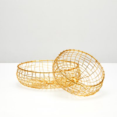 Set x2 canastas Carol oro
