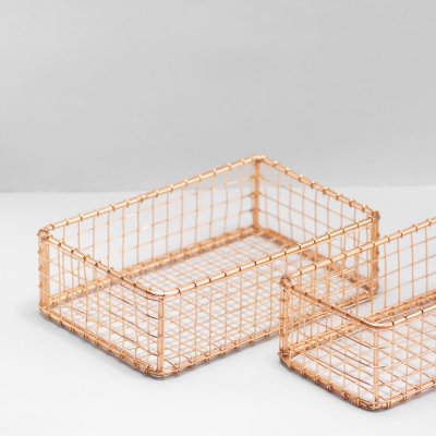 Set x 2 canastos Italy cobre