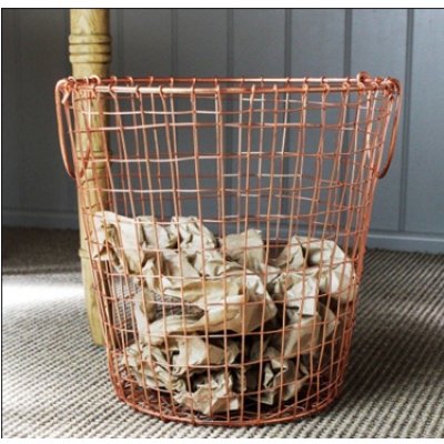 Cesto papelero cobre
