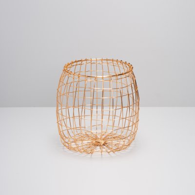 Canasto Berlin redondo cobre