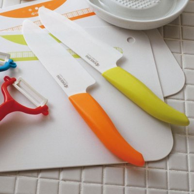 Cuchillo Santoku 14cm Naranja