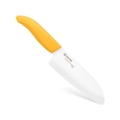 Cuchillo Santoku 14cm Amarillo