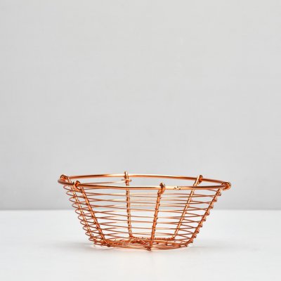 Canasto tokyo redondo cobre